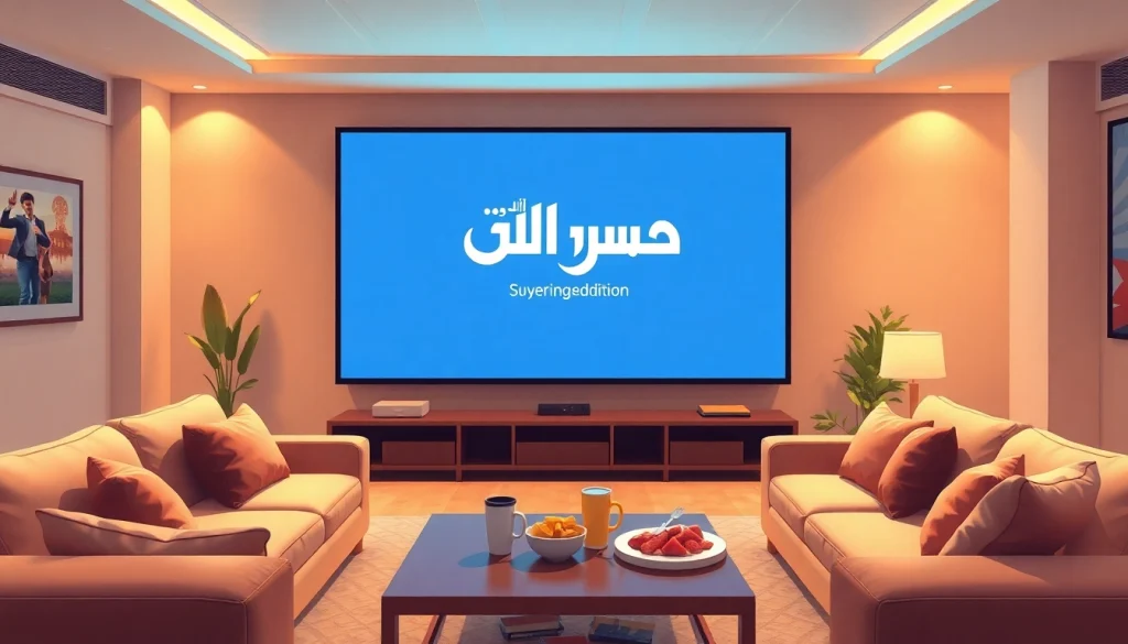 Enjoy an immersive viewing experience with فاصل بلس in a cozy living room setting, showcasing high-quality entertainment.