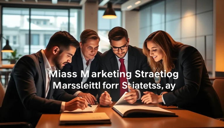 Engage in Mass Tort Marketing strategies with legal professionals collaborating in a modern office.