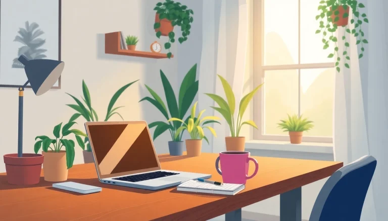 Discover tips for succeeding in an Online Nebenjob with a cozy home office setup featuring a laptop and plants.