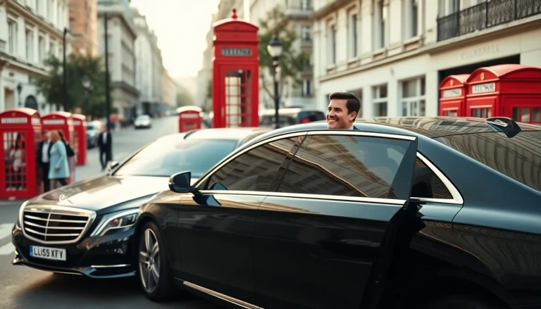 Experience luxury chauffeur service london with a professional chauffeur at a city destination.